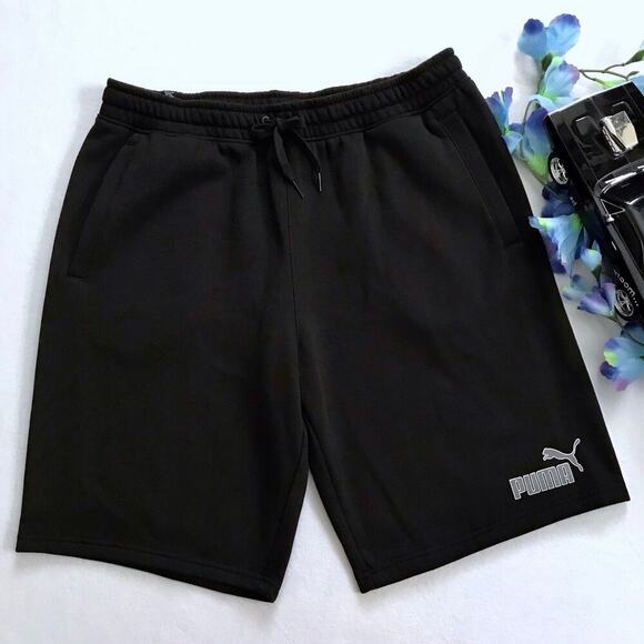 Puma NWT Performance Black Sweat Shorts Men L - Picture 2 of 10